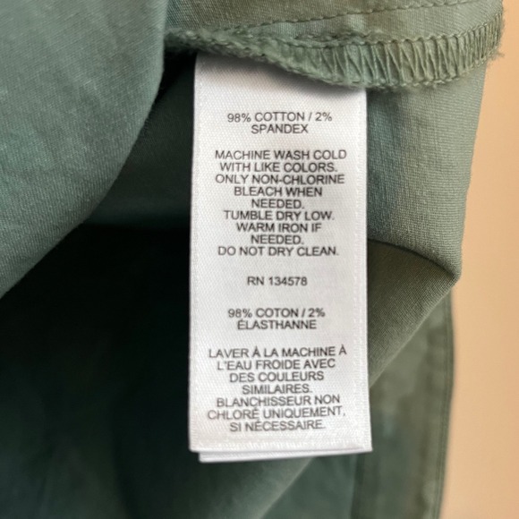 Vineyard Vines Margo Tonal Camo Shirt Dress Green Size 6 Short Sleeve Utility - Picture 4 of 7